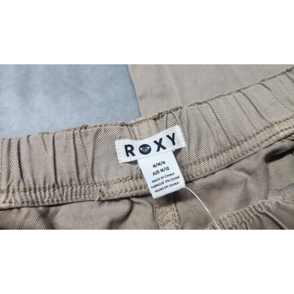 Roxy Women's Medium Beige Sunset View Wide Leg Linen Blend Pants NWT - Picture 4 of 13